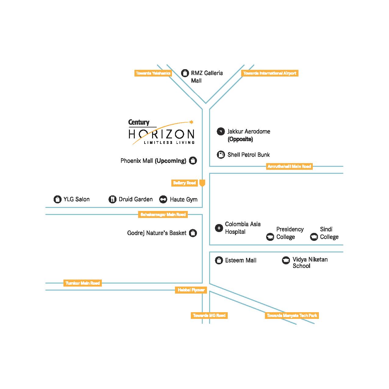 Century Horizon Location Map